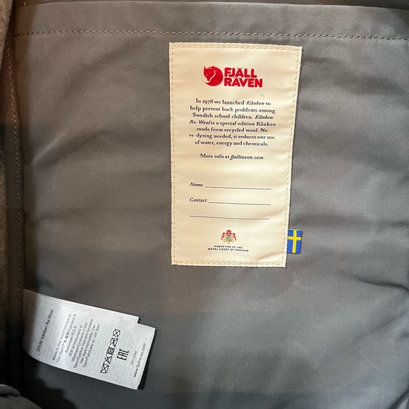 Fjallraven Kånken Wool Backpack in Gray - Picture 3 of 5
